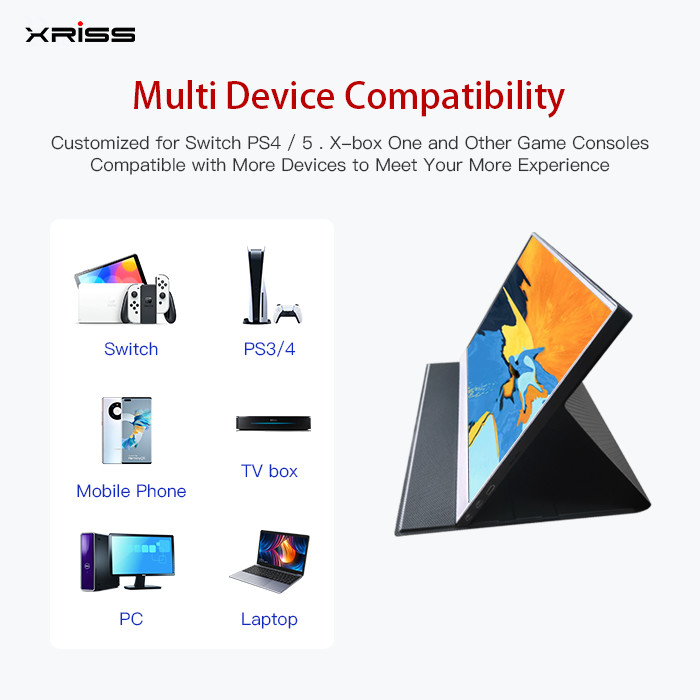 UHD 1080P Portable Monitor Screen 15.6Inch 60Hz USB For Switch
