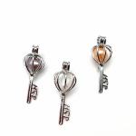 Pearl Cage Locket Findings Cage Pendant for Essential Oil Diffuser Oyster Pearl