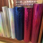 Opaque Self Adhesive Holographic Film Christmas Wrapping Film Roll / Sheets