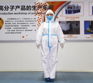 Quality Full Body White Disposable Overalls , Surgical Disposable Protective Coveralls wholesale