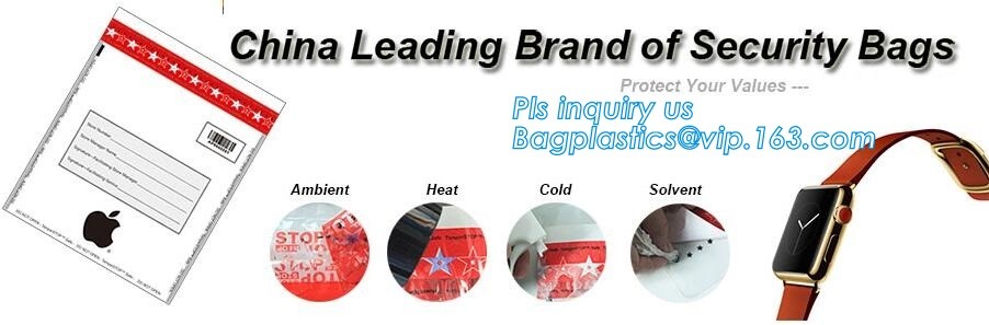 Opaque Tamper Evident Sealing Plastic Bank Money Steb Security Bag / Custom Self Adhesive Plastic Courier Bag, bagease