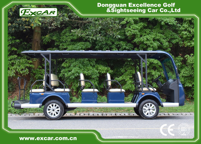 EXCAR 14 seater green Electric Sightseeing Bus mini tour bus china new electric bus for sale