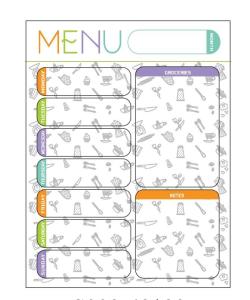 Quality Dry Erase Fridge Meal Planner Horizontal Magnetic note pad 16.9 X 13inch wholesale