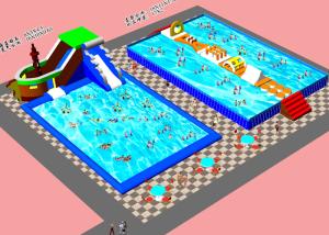 Quality Outside Kids Inflatable Water Park With ASTM CE UL Certificate wholesale