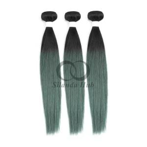 Quality #T1B/Green Straight Remy Human Hair Bundles Sew In Weave Bundles Brazilian Bundle Deals wholesale