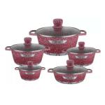 Wholesale 10 Pieces Cooking Pot Set Induction Non Stick Cookware Set Aluminium