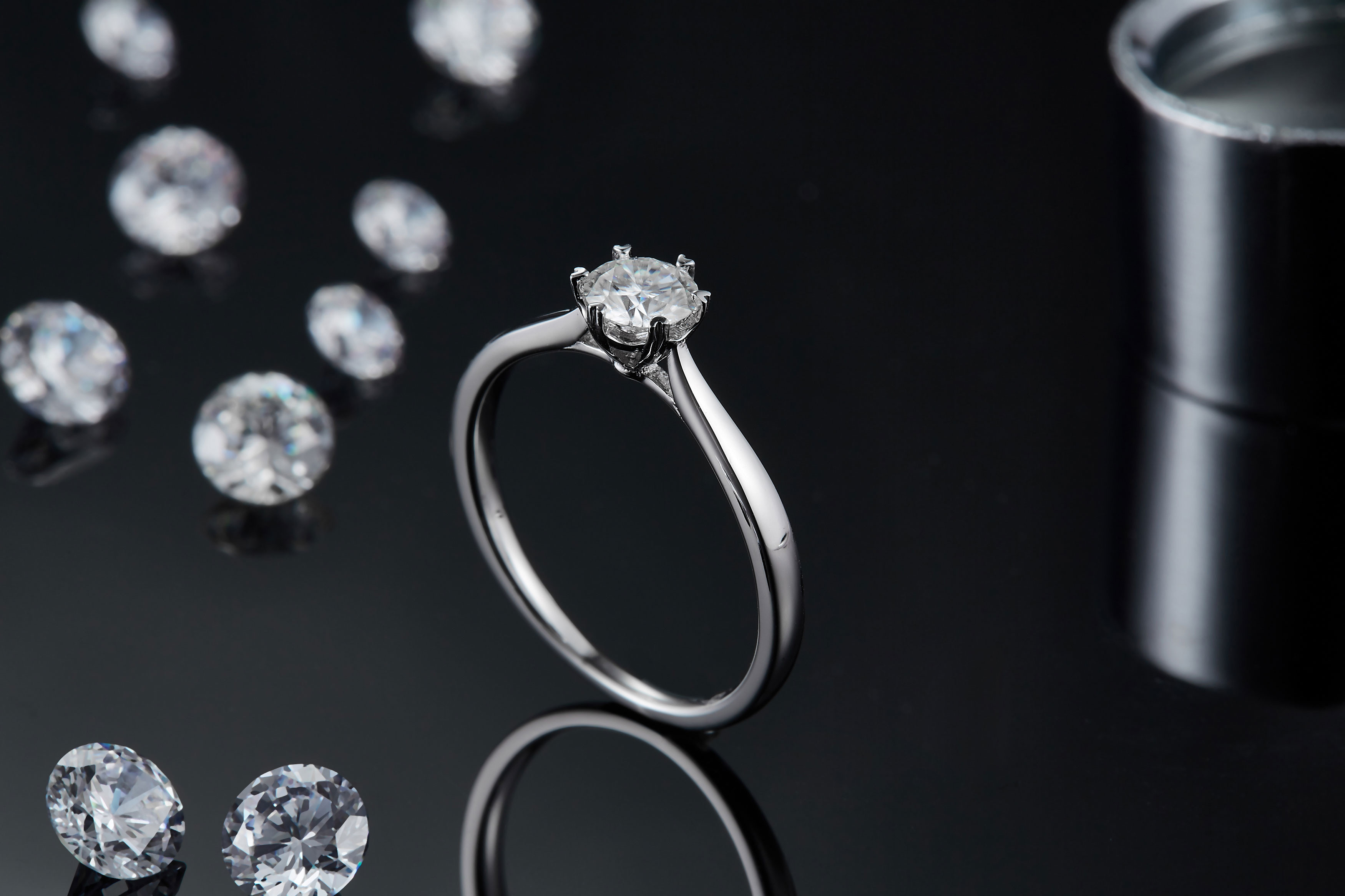 0.5ct Shape Hexgonal Lab Diamond Jewelry With Silver Women Ring