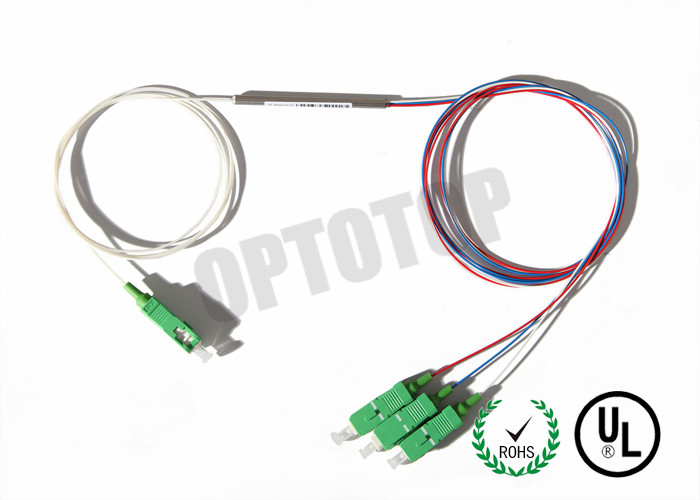 SC / APC 0.9 mm Single Mode Fiber Coupler 1310 1550 nm Custom Length