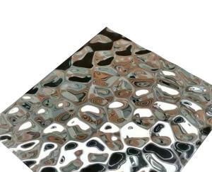 Quality Water Ripple Embossed Stainless Steel Sheet STS 430 STS 201 PVD Color Coating wholesale