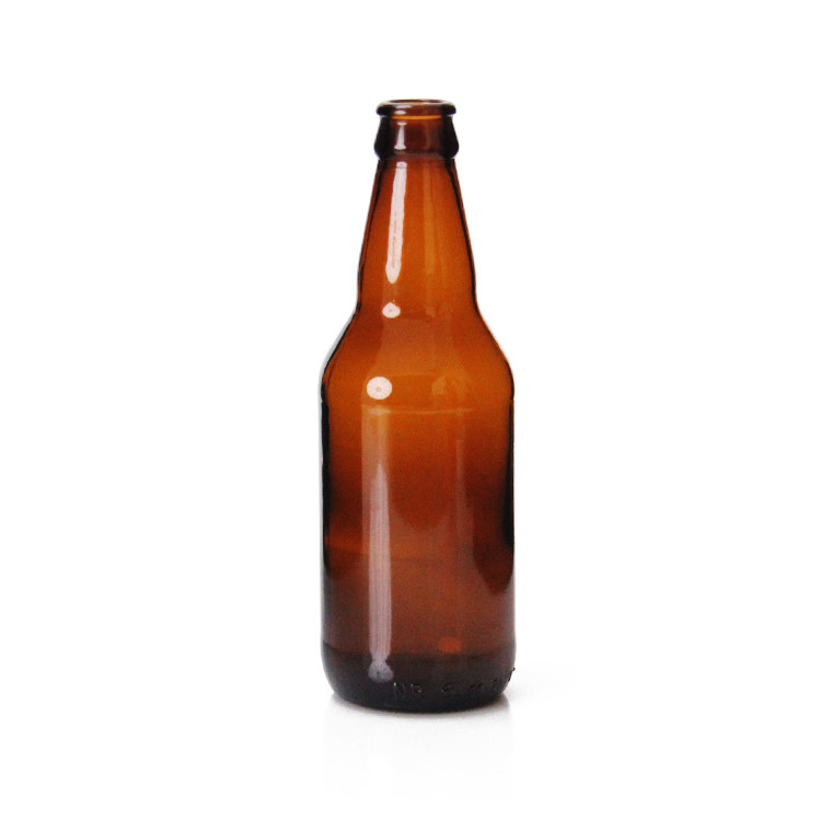 Luxury Empty Clear Amber Or Brown Glass Storage Bottles 330ml For Beverage Beer