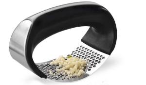 Quality hot sell Amazon Stainless Steel Garlic Presser with abs handle wholesale