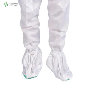 Quality Food industry clean room reusable and washable white stripe shoes soft sole antistatic ESD anti-slip shoe covers wholesale