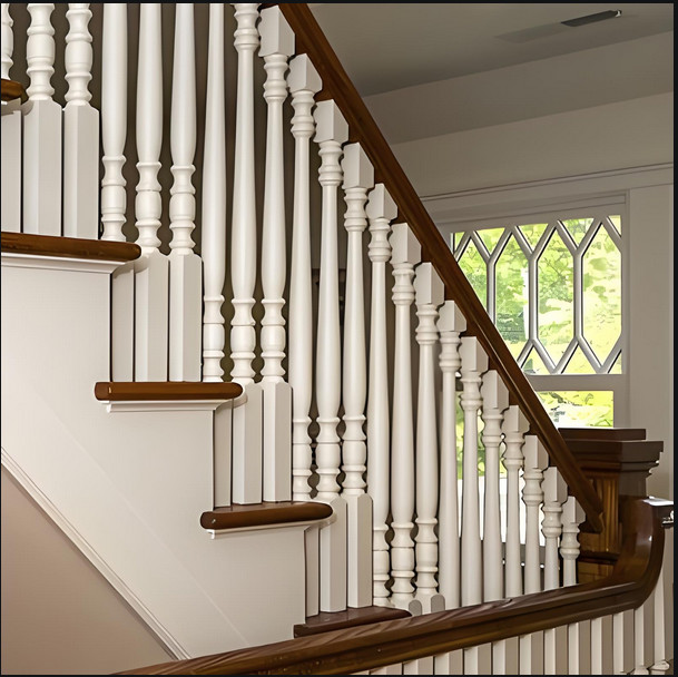 Space Saving Modern Aluminum Stair Railings High Strength For Compact Living Areas