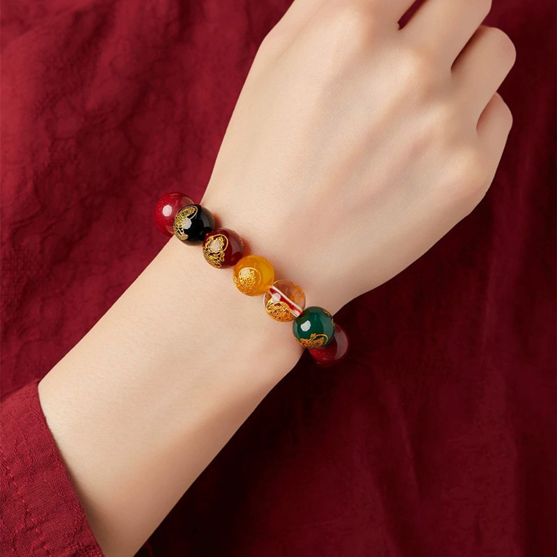 Feng Shui Bracelet Cinnabar Bracelet, Cinnabar PiXiu Bracelet Prayer Beads Dragon Protection Bracelet For Men Women, Red Bead Bracelets Jewelry Gifts