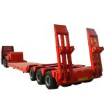 50-90Tons Loading Capacity Leaf Spring Suspension Lowbed Trailer with 2 Lines
