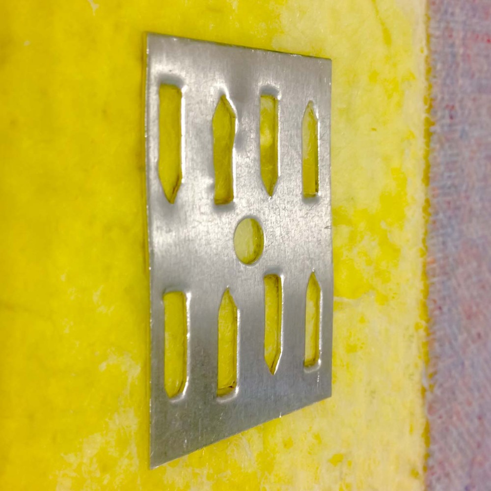 Galvanized Steel 8-pin Impaling Clips for Fiberglass Acoustical Panels using Galvanized Steel