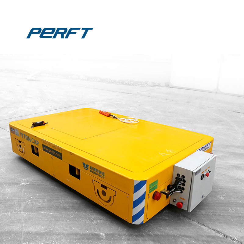 battery operated platform 10 ton free turning transport flat bed cart for workshop straddle carrier