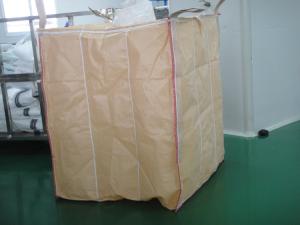 Quality PE Liner Beige baffle Flexible FIBC jumbo bags for packaging starch powder wholesale