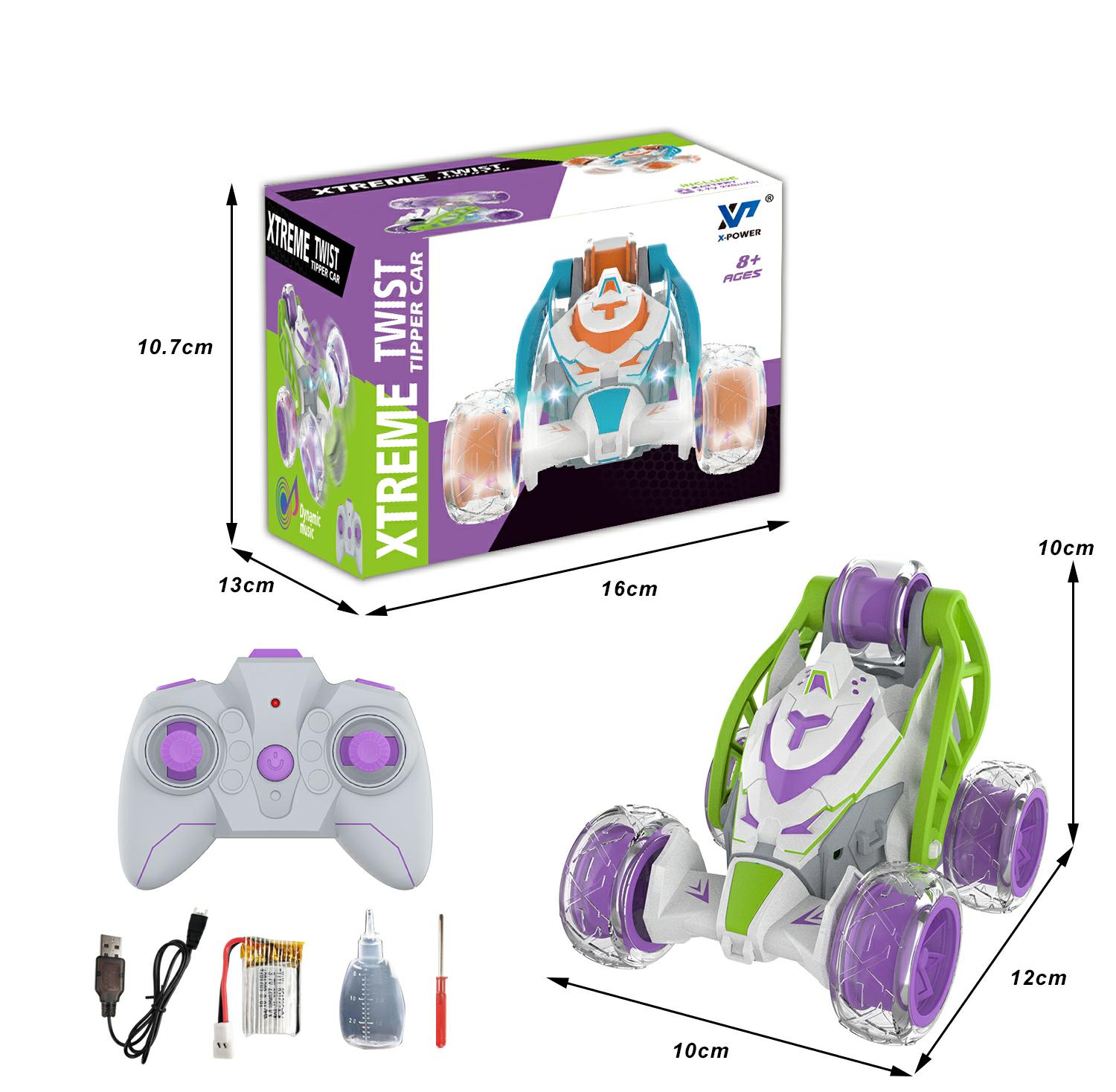 Expert Remote Control Stunt Car 360 Degree Rotation Car With Light Music Spray Toys For Kids Playing Time 18 Mins