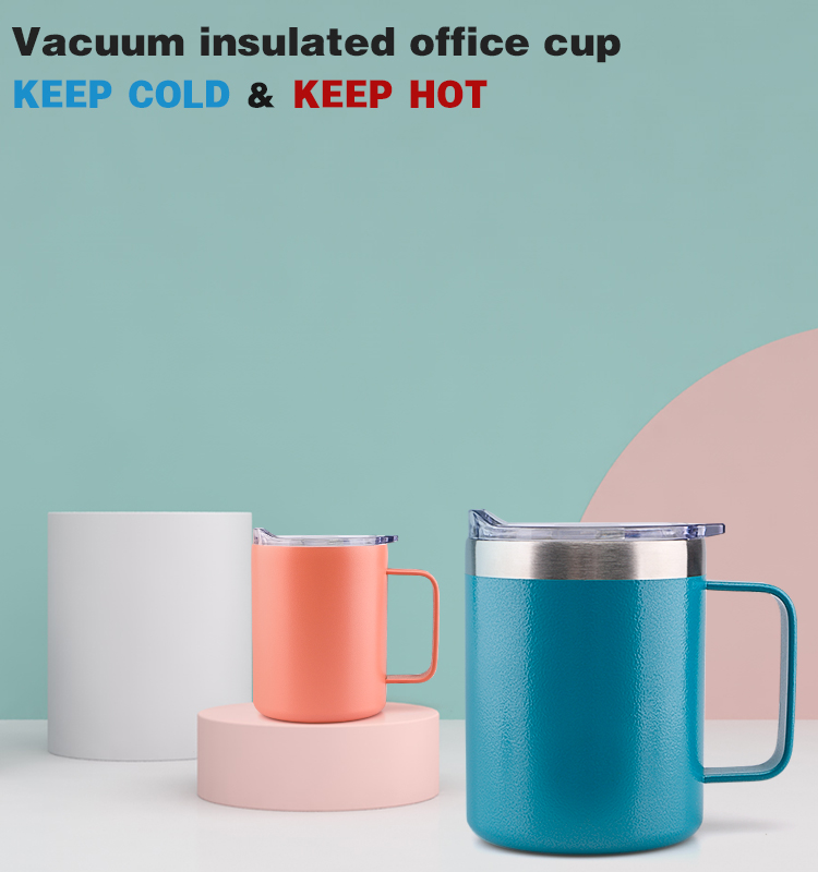 Wholesale 13 OZ Private Label Stainless Steel Insulated Double Wall Coffee Tumbler Cups Mugs With Lid