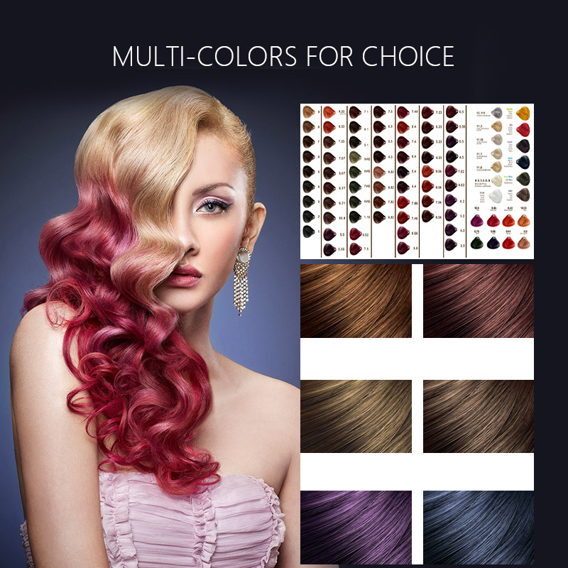 95ml Volume Herbal Private Label Hair Color Cream Multi Popular Colors Free Sample