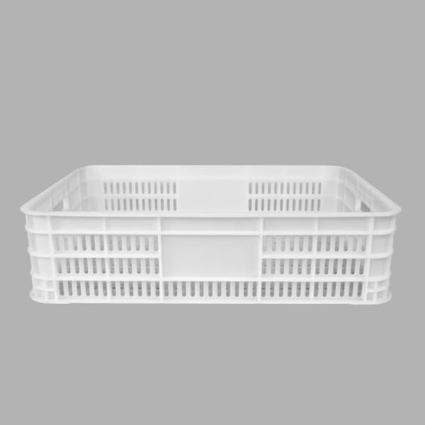 Durable Ventilated Plastic Turnover Basket for Food Grade Storage and Distributi