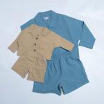 Linen And Cotton Family Wearing Same Clothes 205gsm S-3XL