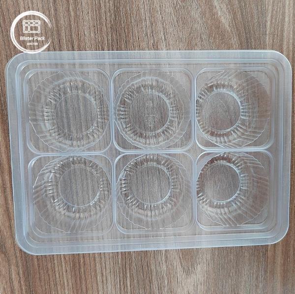 Disposable Blister Transparent PP Plastic Tray, 6-Cavity Packaging For Chocolate