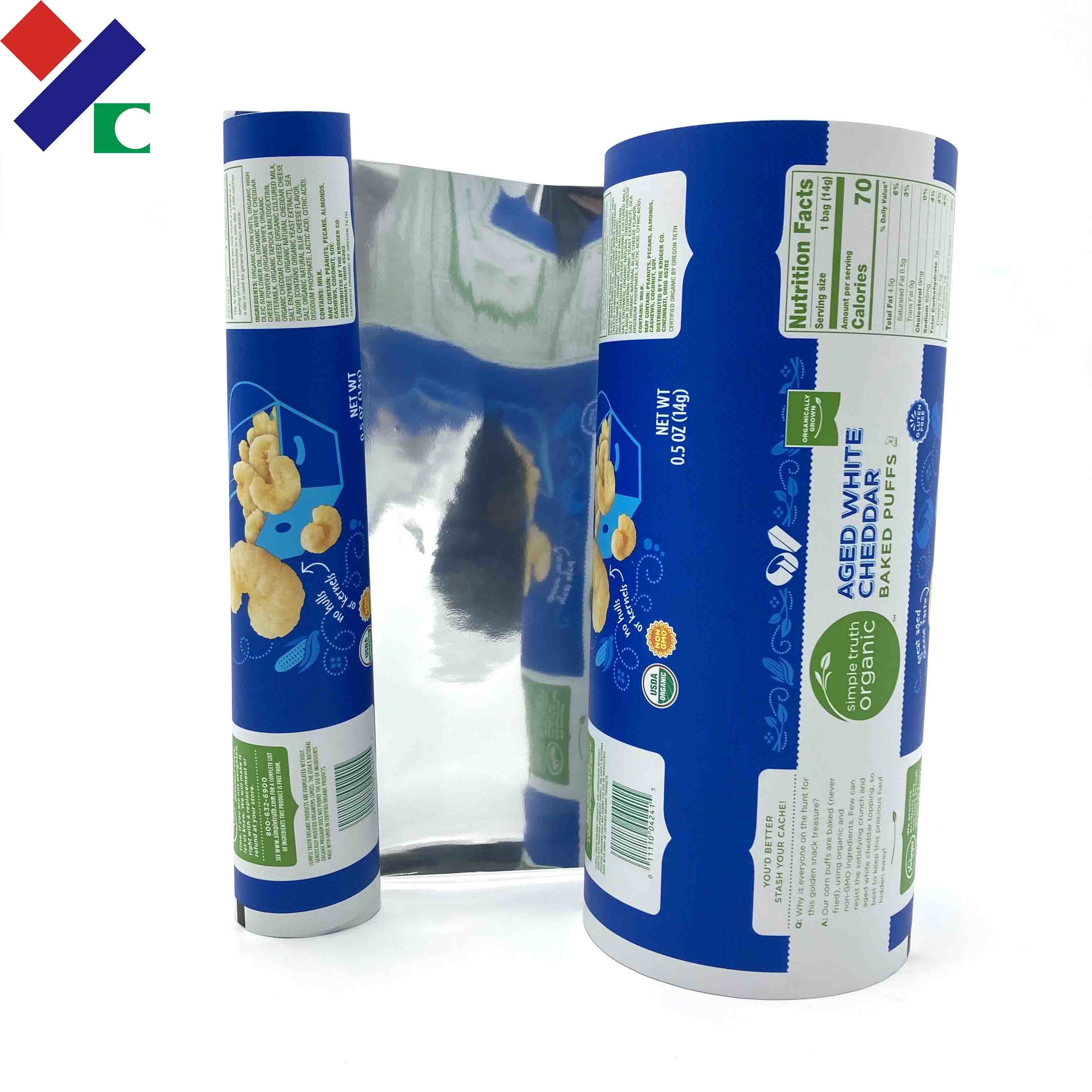 Aluminum Foil Food Packaging Film Roll Waterproof Metallised Bopp Film Gravure Printing