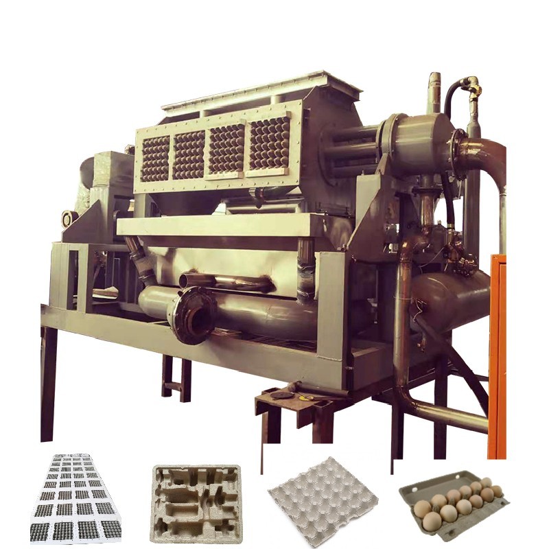Automatic Rotary Egg Carton Production Line Egg Tray Making Machine With Cast Iron And Steel Structure