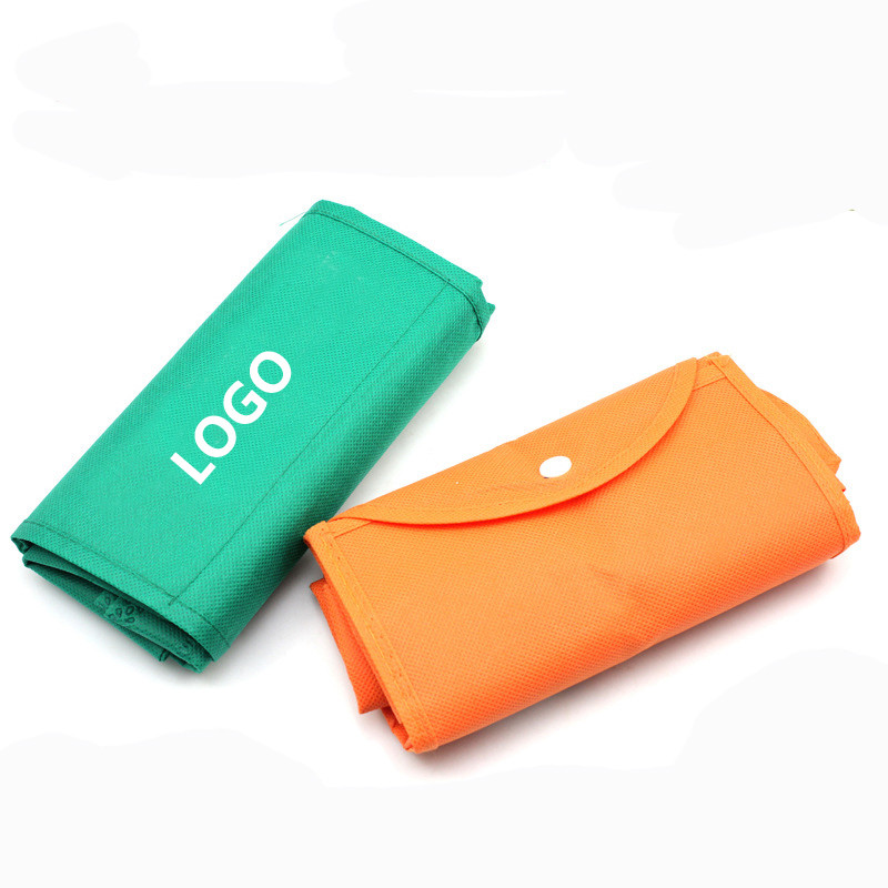 Portable Foldable Non Woven Bags Supermarket Shopping Bags Logo Customized