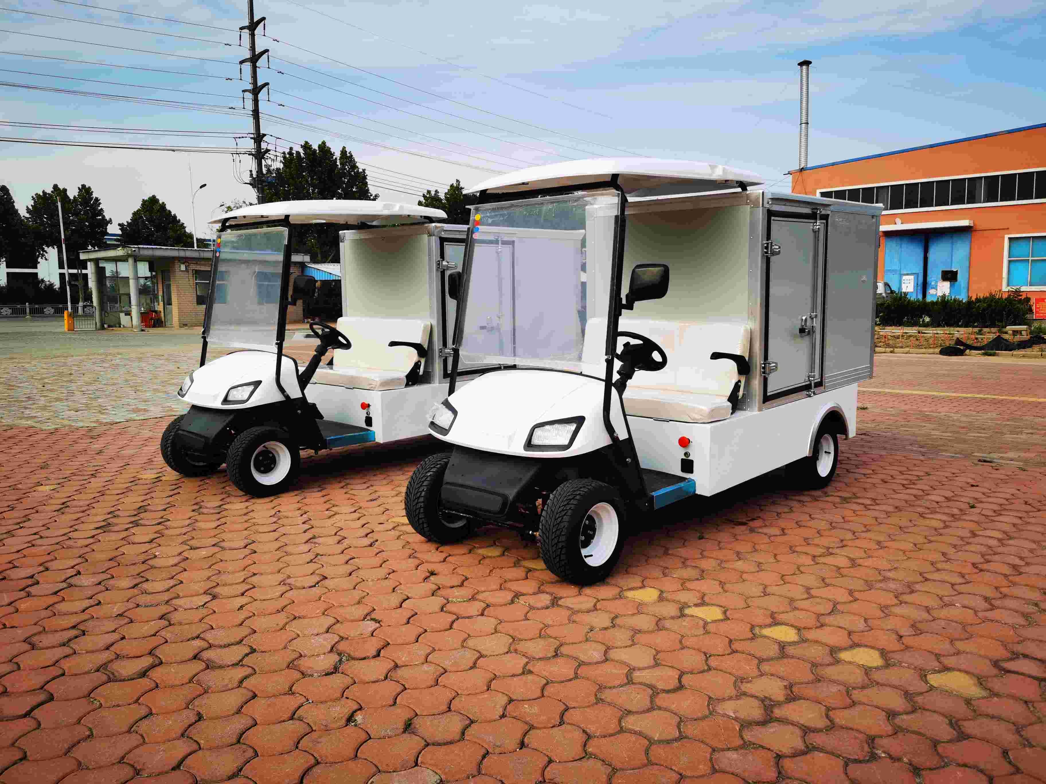2 Seater Customizable Independent Suspension Box Truck With Rear Drum Brakes
