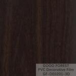 Decorative Black PVC Film 1260mm - 1330mm Width Wooden Grain