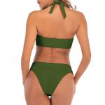 Black Solid Bikini Set Two Piece Swimsuit Sexy Women Swimwear