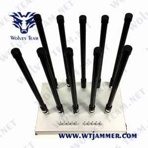 Quality GSM Lojack Cell Signal Jammer 10 Antenna 80 Meters 50W All Bands wholesale