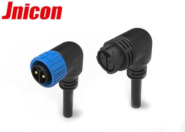 Right Angle Watertight Power Connectors 20AWG - 12AWG Cable With Male Female