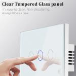 US Standard 118*74*35mm 10A 50Hz 60Hz IP20 Touch Switches For Home Lighting