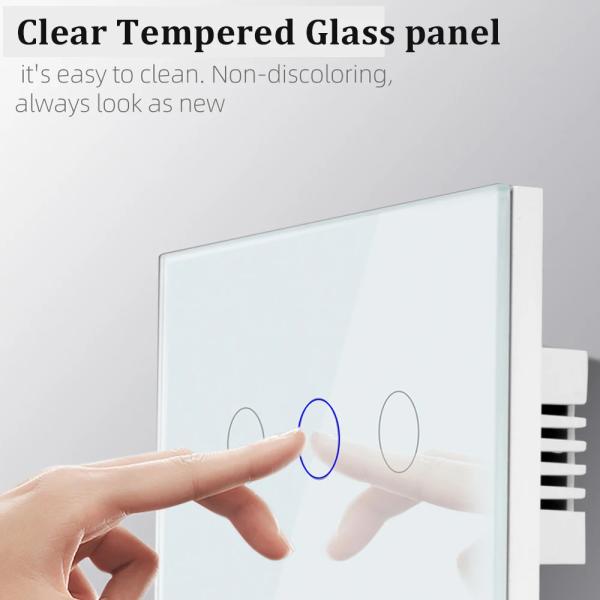 US Standard 118*74*35mm 10A 50Hz 60Hz IP20 Touch Switches For Home Lighting