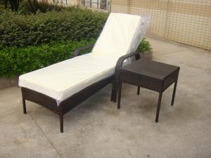 Quality Outdoor Pool side Sun Lounge Daybed Set Poly Rattan Furniture Cushion Cover wholesale