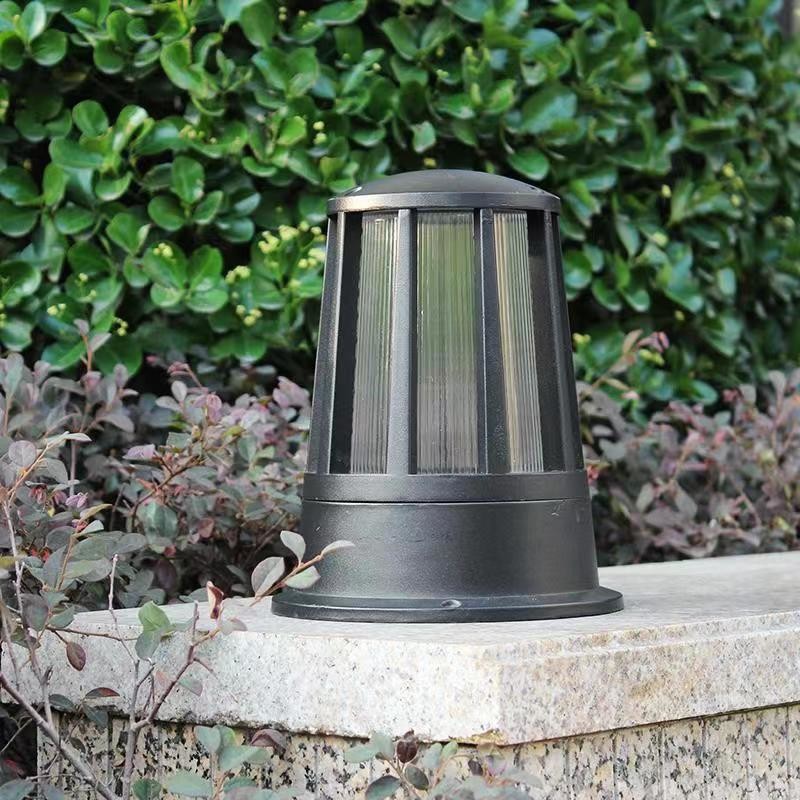 Outdoor Led Solar Pillar Lights Modern 125x230MM E27 220V Deep Coffee Sand
