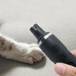 Black USB Charging Electric Dog Nail Clippers LED Electric Pet Nail Trimmer