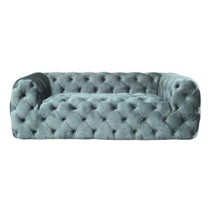 Quality 190cm Length dark green Living Room Velvet Fabric Button Tufted Sofa wholesale