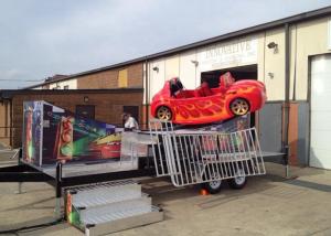 Quality Colorful Painting Mini Flying Car Rides , FRP Material Amusement Park Rides Games wholesale