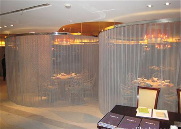 1mm Decoration Room Divider Chain Link Screen Curtain Aluminum With Color