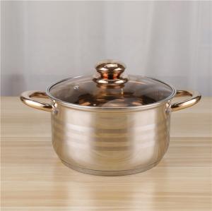 Quality Golden Coating Individual Casserole Cooking Soup Pot 24cm wholesale