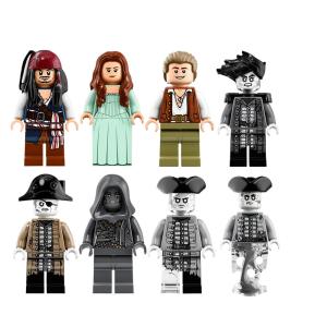 Quality MOC pirates of caribbean captain Jack salazar super hero mini figures building blocks wholesale