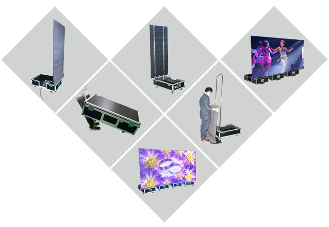 16Pcs Totem LED Display Outdoor Video Screen Module 1500Cd / M² 250x250 MM