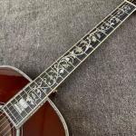 Custom D Body Life Tree Inlay Sunburst Acoustic Electric Guitar, Customized logo