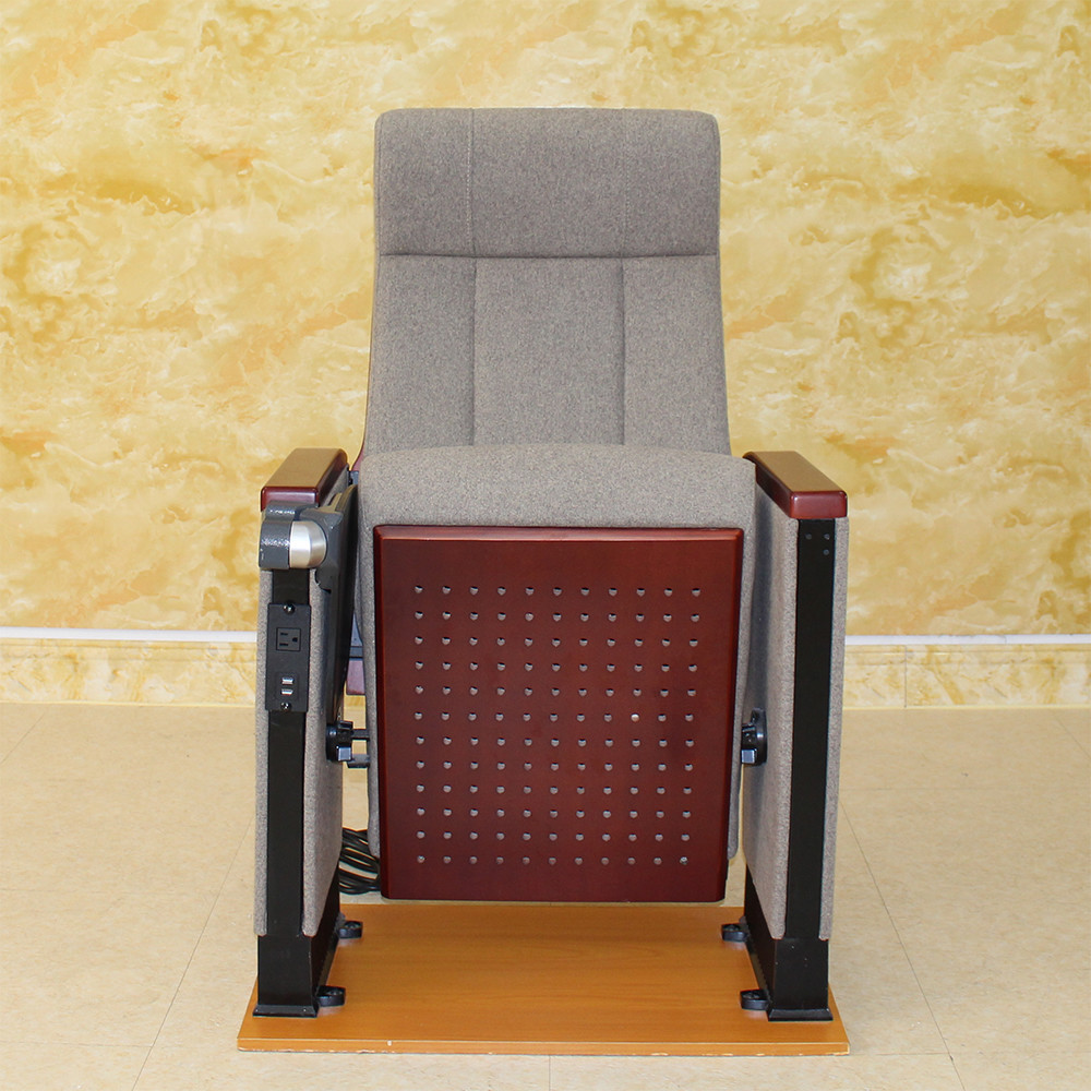 Rechargeable Folding Auditorium Seating , Practical ODM Cinema Chair With Cup Holder