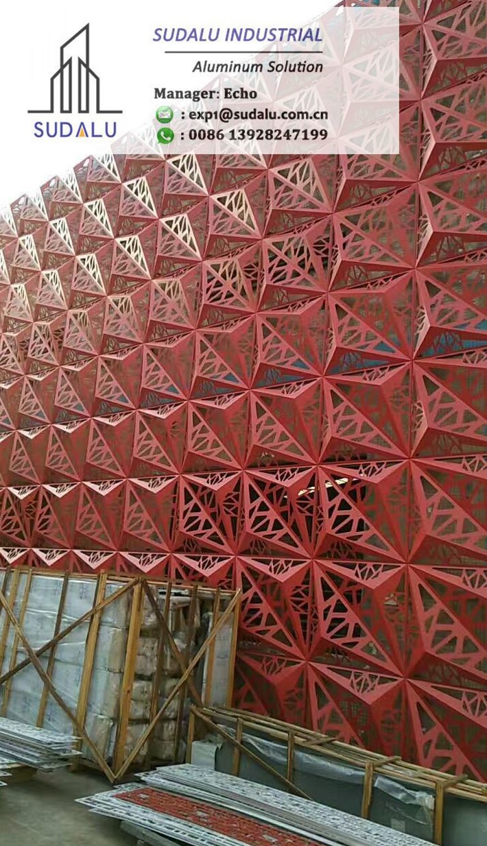 Outdoor Metal Panel Suspended Aluminum Laser Cut Decorative Panels